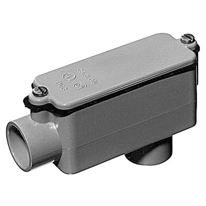 Thomas  Betts Carlon® E986D Type LB Non-Metallic Conduit Body, 1/2 in Hub, 4 cu-in Capacity, PVC